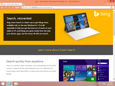 Windows 8.1 + IE11 Tabs on Top with Quero Toolbar